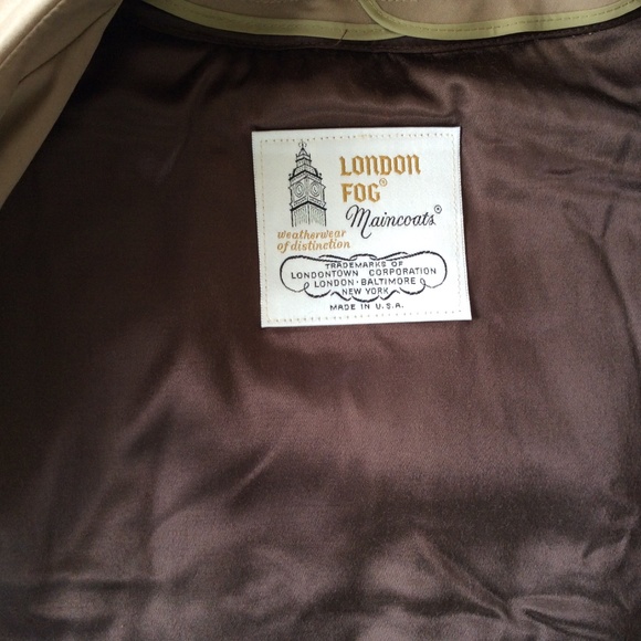 VTG  LONDON FOG MAINCOATS UNISEX  TRENCH COAT, CLASSIC BEIGE 40 LONG NWT - Picture 6 of 10